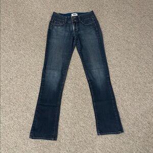 PAIGE HIDDEN HILLS STRAIGHT LEG WOMENS BLUE JEANS MEDIUM WASH SIZE 26